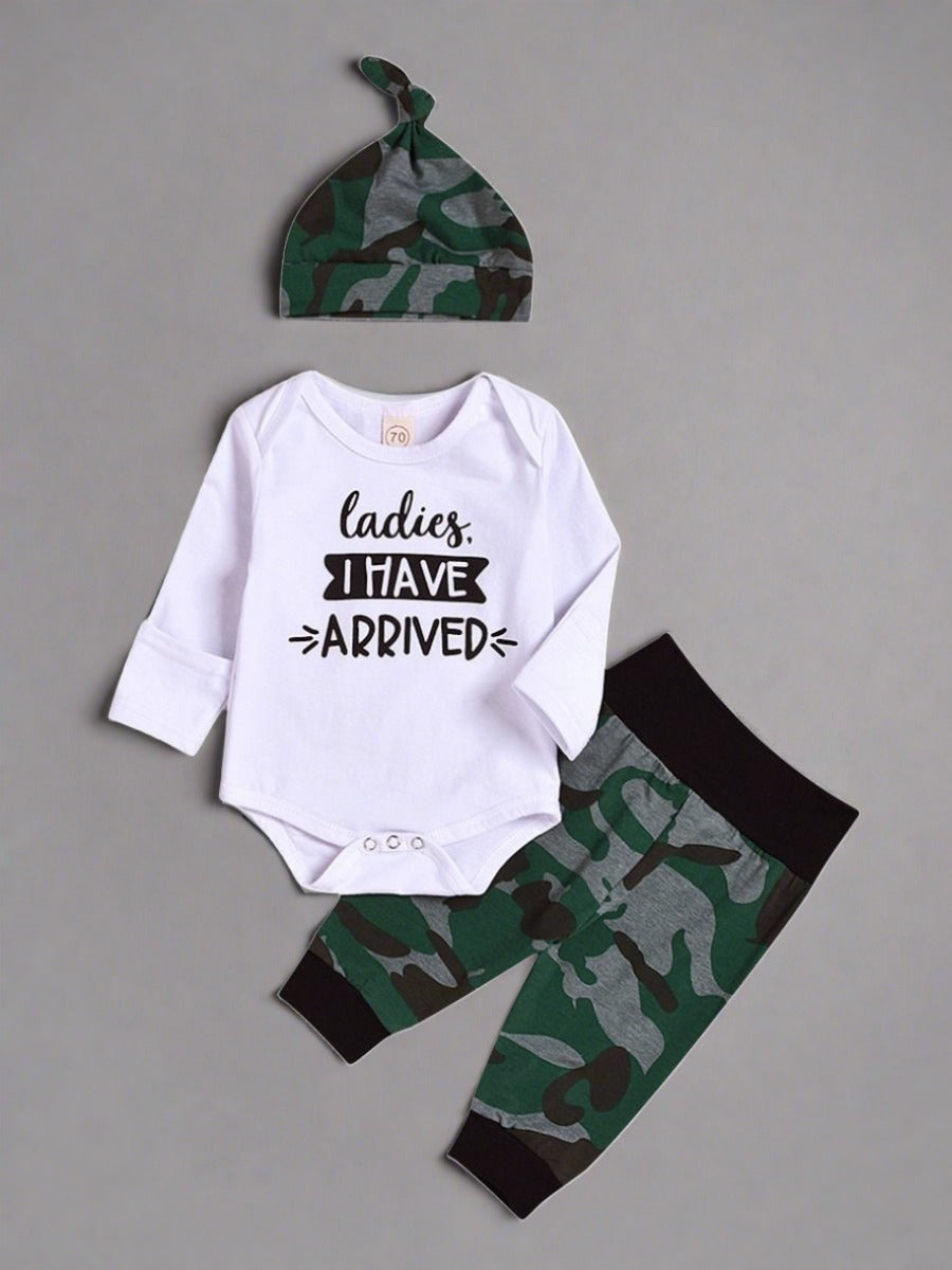 Baby Boy "Ladies I have Arrived Camo Set"