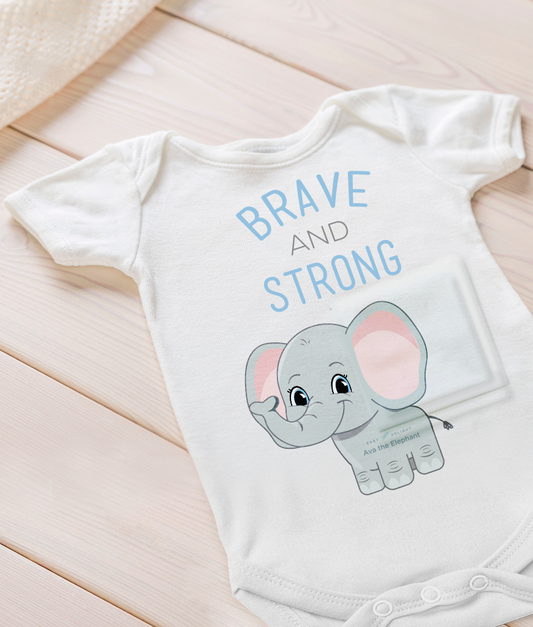 Ava The Elephant Onesie With G-Tube Access